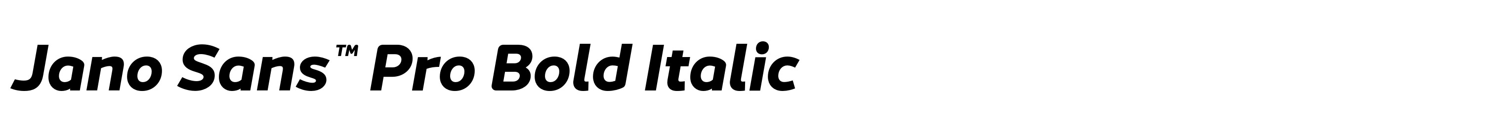 Jano Sans™ Pro Bold Italic